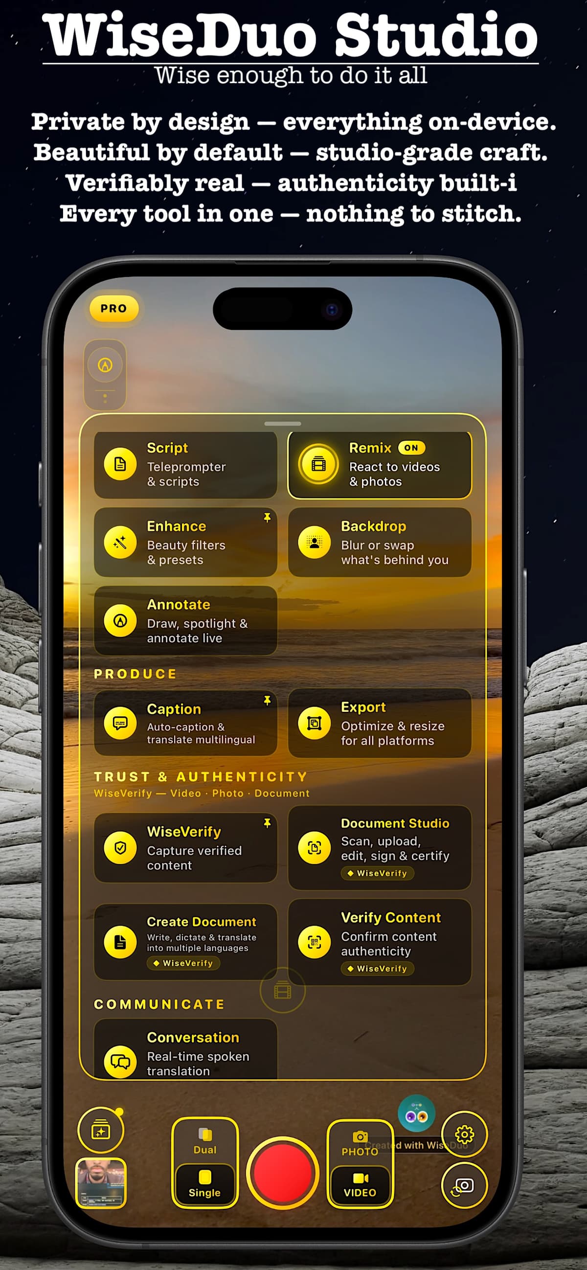 WiseDuo Studio hub — every module in one screen